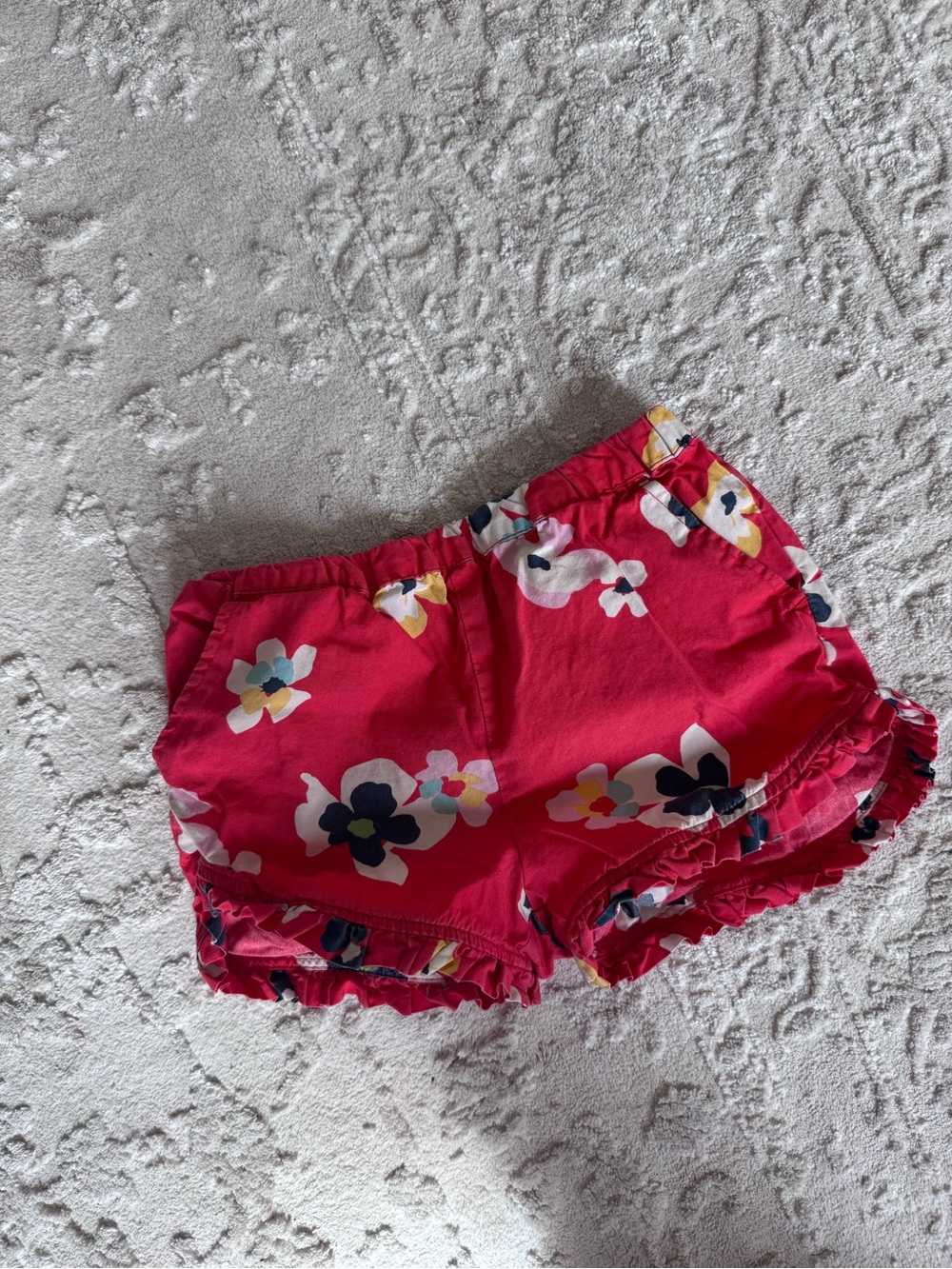 GAP Bright Pink Floral Ruffle Shorts